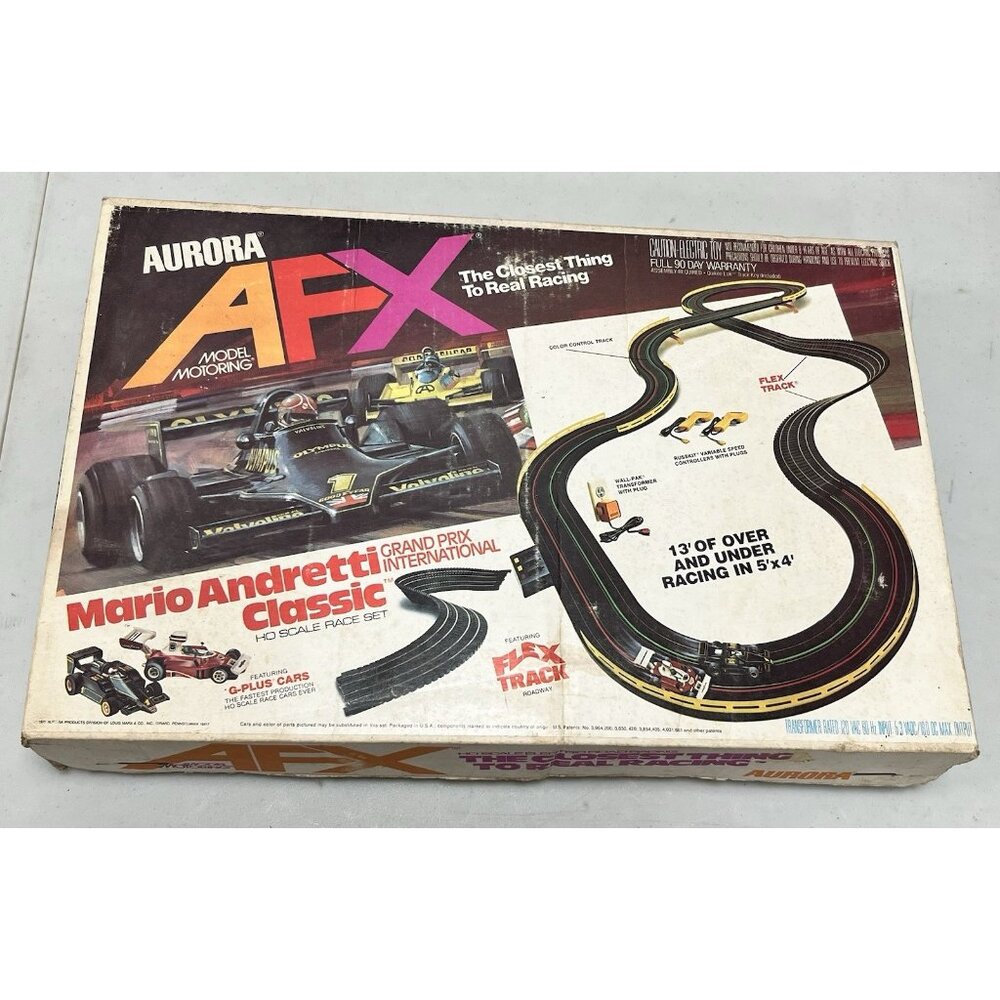 🤍 1979 Aurora AFX Mario Andretti Classic Slot Car Racetrack Set *Read* 🤍
